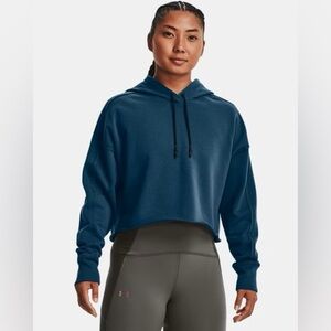 Under Armour UA BTG Terry Crop Hoodie Size Large Oversized Activewear Sporty